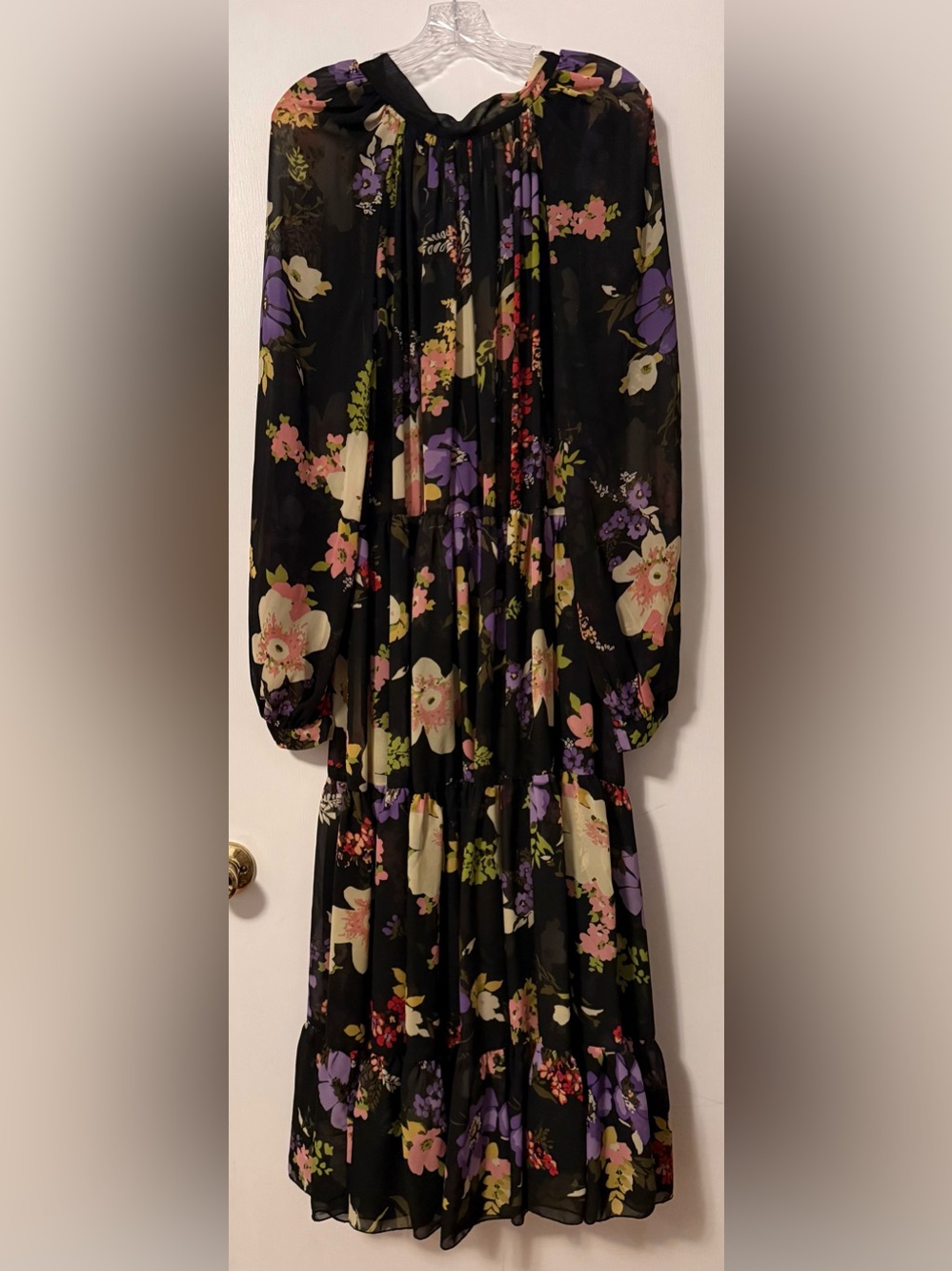ASOS Curve Black Floral Maxi Dress Purple Cream Red Plus 20 Sheer Wedding Formal